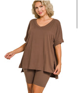 Shorty Set in Brown (Curvy)