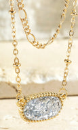 “Glittered” Necklace in Silver