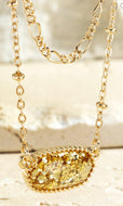 “Glittered” Necklace in Gold