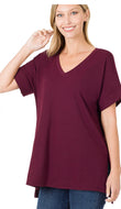 “The Lounge Top” in Dark Burgundy SIZE DOWN